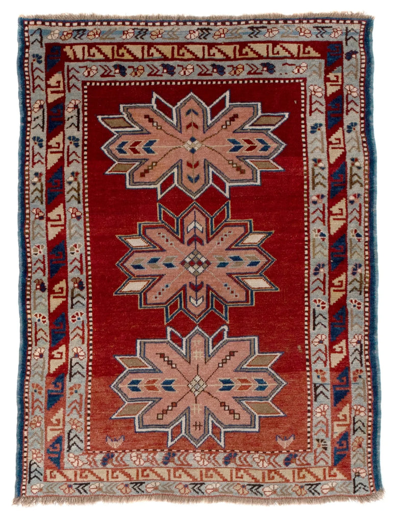 ARMENIAN KARABAGH VINTAGE SUNBURSTS RUG - NL15159