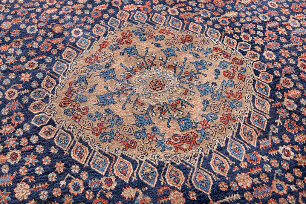 ANTIQUE KHOTAN SAMARKAND ROOMSIZE DEEP BLUE